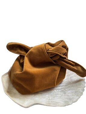 Merit Signature Corduroy Tie Top Cosmetic BAG Influencer Favorite  Brown BOHO